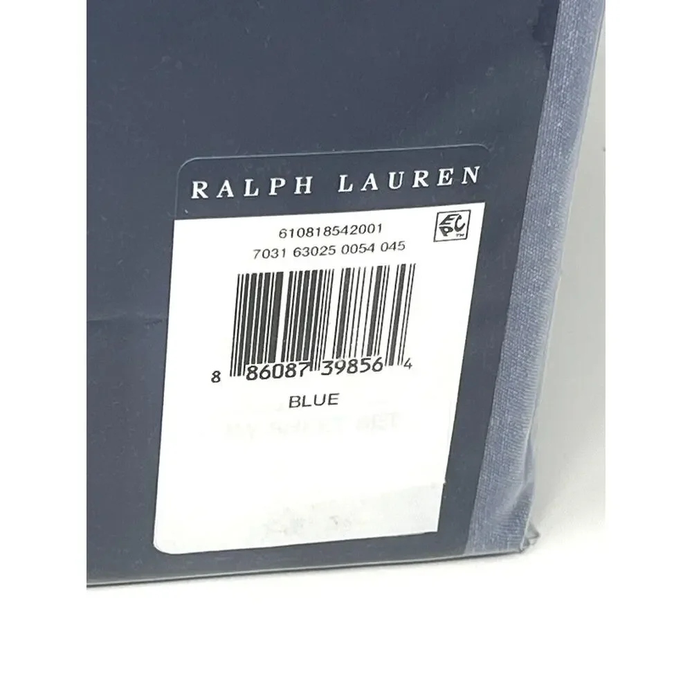 Polo Ralph Lauren Sheet Set Chambray Light Blue Denim Color Twin Size Sheet Set